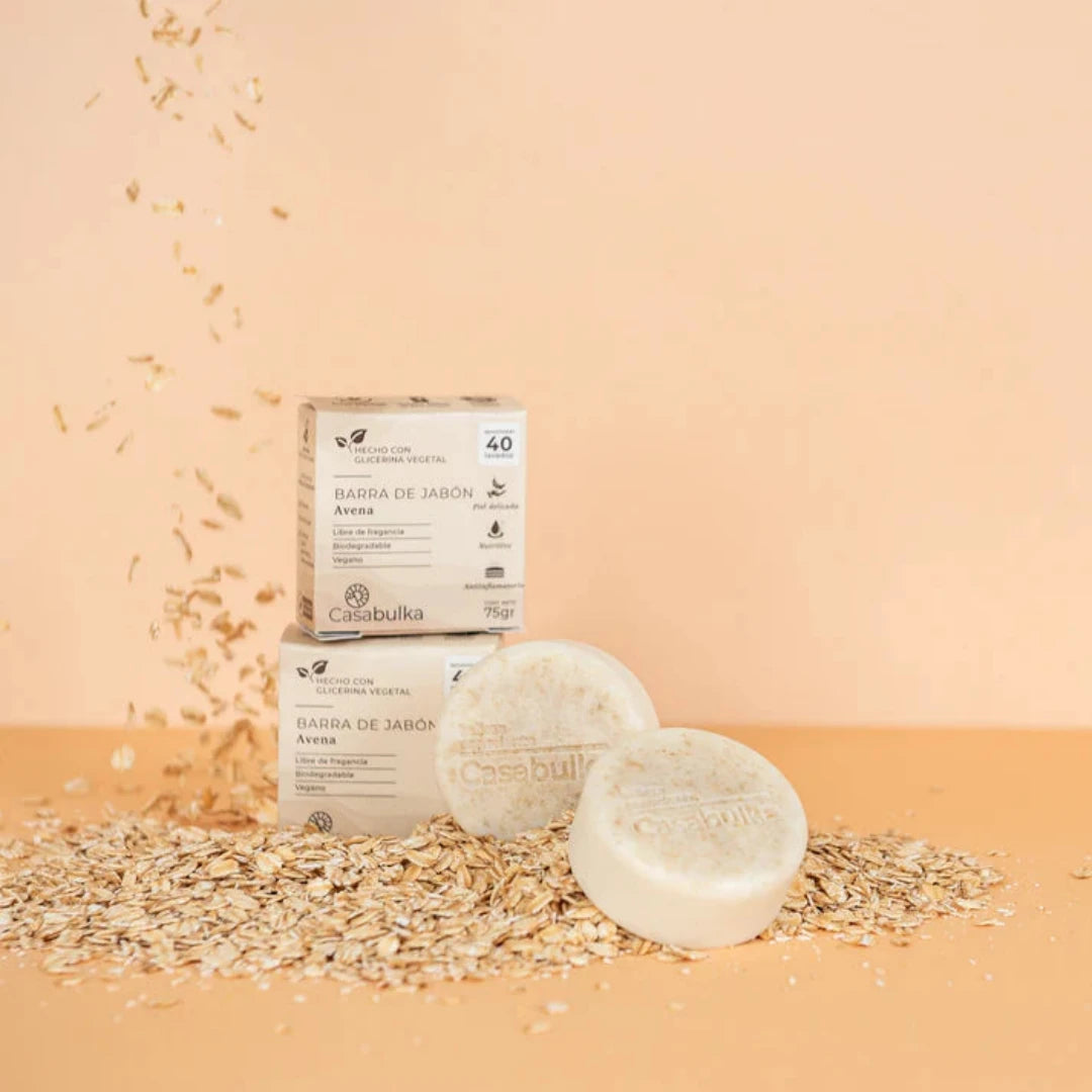 Jabon solido avena 75 g Casa BULKA