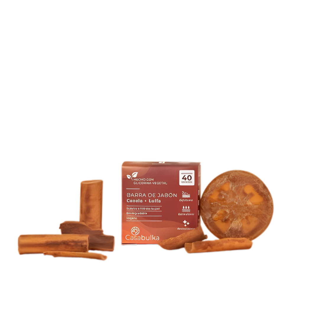 Jabon solido canela y luffa 75 g Casa BULKA
