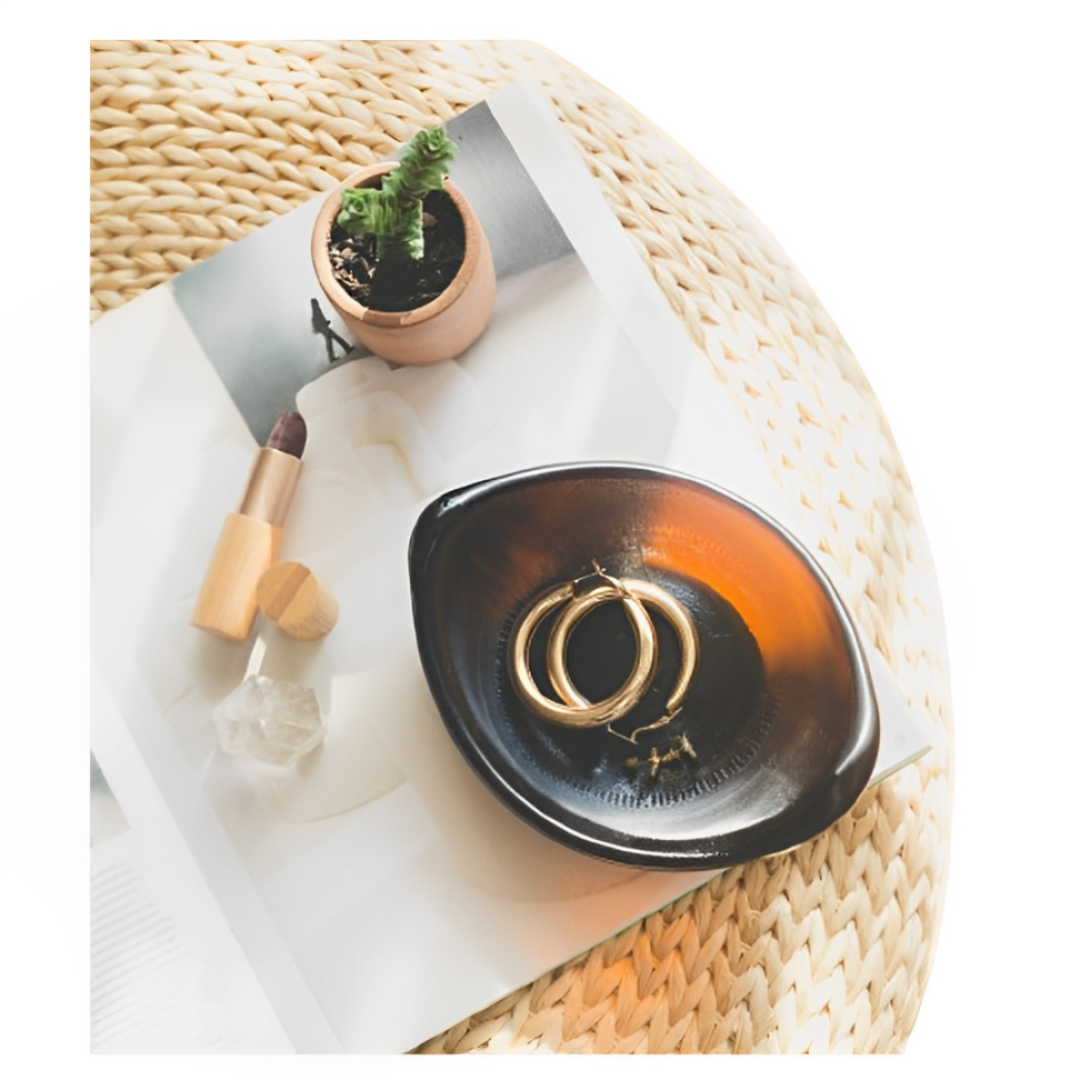 Pocillos canoa de vidrio reutilizado fundido