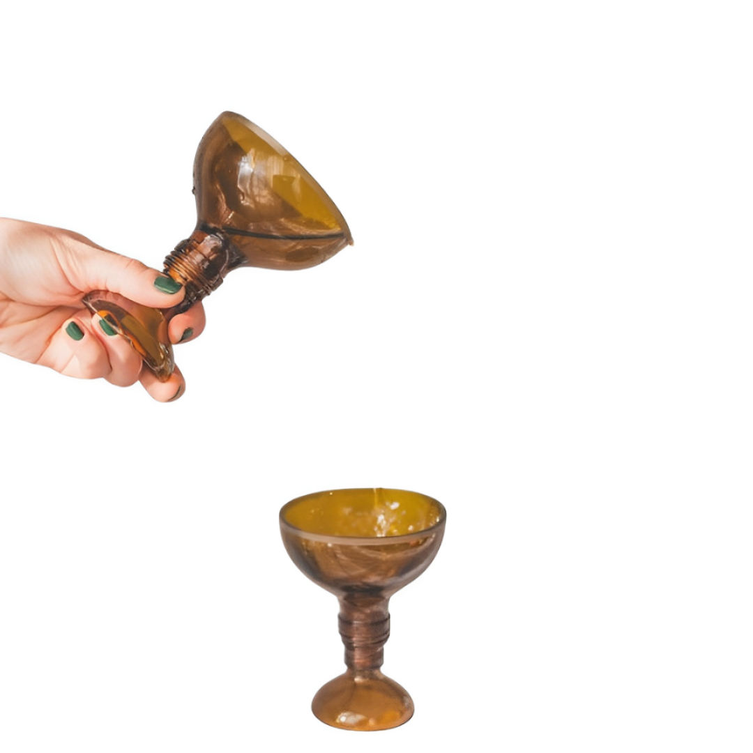 Set 2 Copas vidrio reutilizado