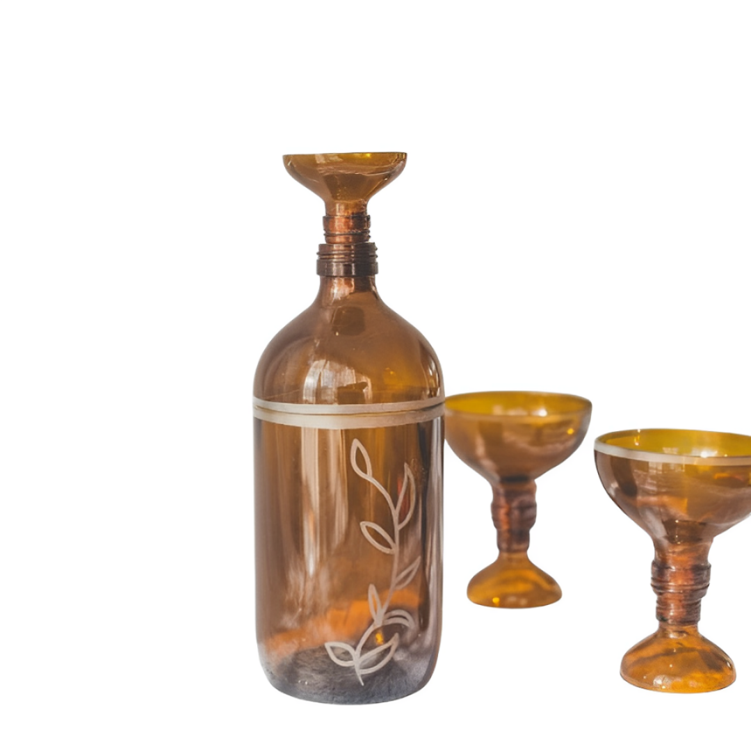 Set 2 Copas vidrio reutilizado