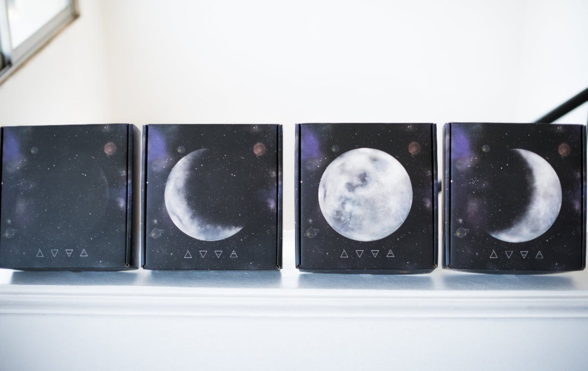 CAJAS ILUSTRADAS FASES LUNARES