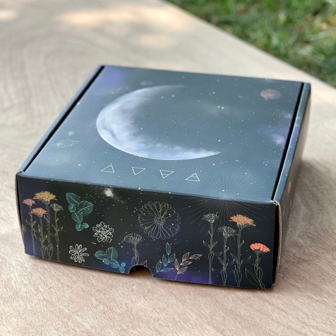 CAJAS ILUSTRADAS FASES LUNARES