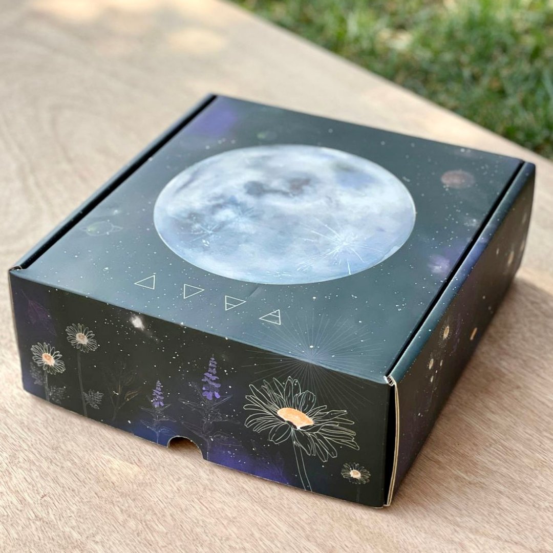 CAJAS ILUSTRADAS FASES LUNARES
