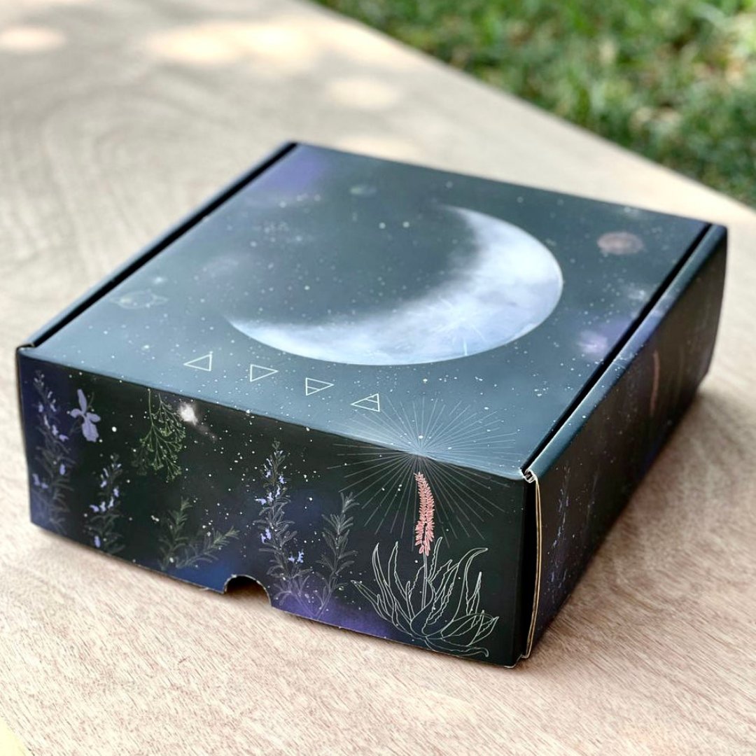 CAJAS ILUSTRADAS FASES LUNARES